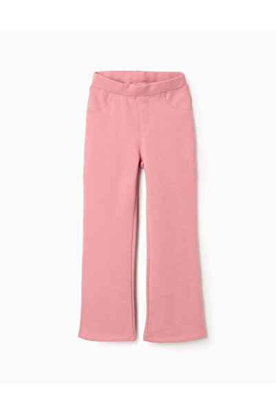 Ziddy Brushed Flared Jeggings for Girls, Pink
