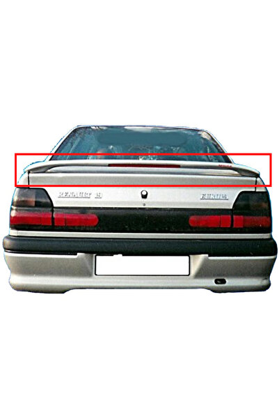 TÜRKSET Renault 19 Europa Sedan Fiber Işıklı Spoiler Parlak Siyah Boyalı