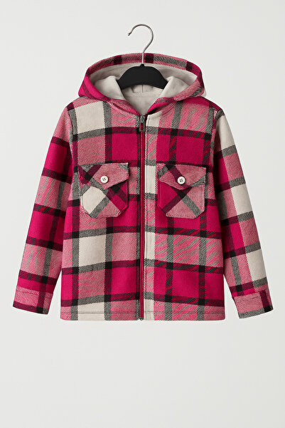 Hilal Akıncı Kids Checkered Hooded jacket