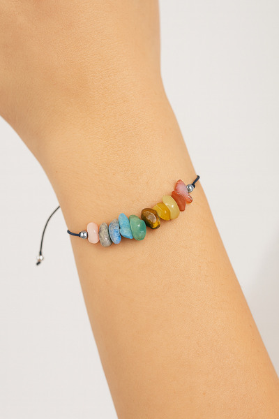 LOVELOTUS Bracelet Chakra Natural Cracked Stone Macrame Stylish Design Bracelet