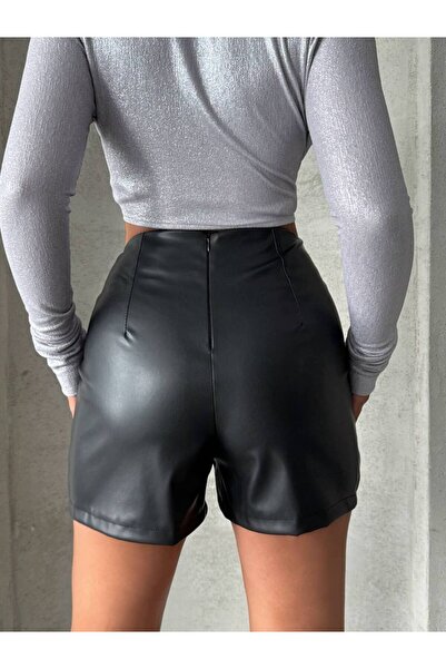 Dimalis Kadın Suni deri şort