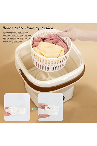 Denx Portable Mini Foldable Washing Machine for Travel and Camping DX3423