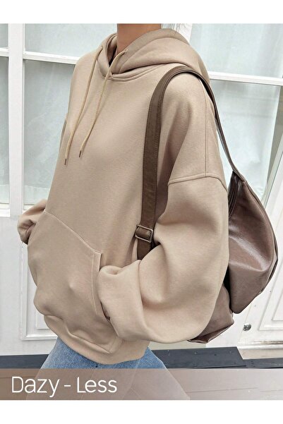 EYAX MODA KADIN KAPÜŞONLU SWEATSHIRT - Büyük Beden Sweatshirt