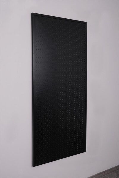 Modern Raf Duvara Monte Delikli Fon Raf Sistemi Siyah 48*150