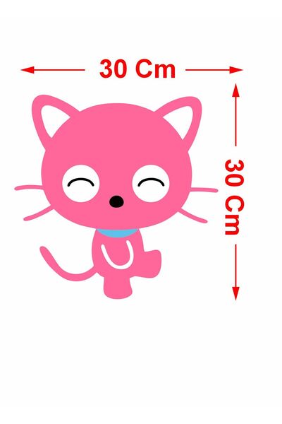 stickerusta Cat Sticker Pink Cat Sticker Car Motorcycle Helmet Sticker 02503