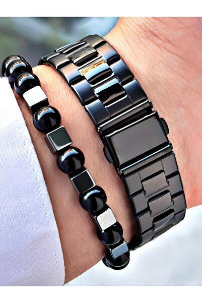 Tisaati Special Design Eşref Single Watch Model Metal Band Men's Wristwatch with Calendar - Gift Bracelet