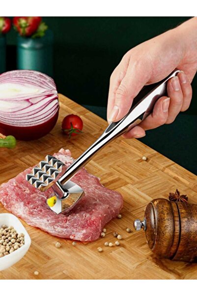 elfnur Paslanmaz Alüminyum Çift Taraflı Et Köfte Dövme Çekici Yumuşatma Et To...