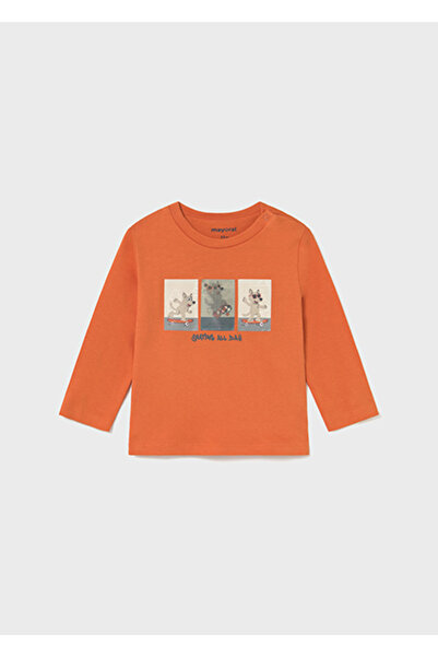 MAYORAL Erkek Bebek Baskılı Sweatshirt Turuncu