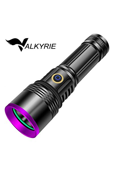 valkyrie 365nm LED UV El Feneri 20W Güç | 3000mAh Şarjlı Alüminyum Gövde Profesyonel Kullanım