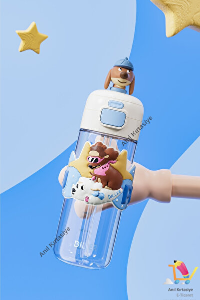 Vagonlife DİLLER TEK KAPAK ÇİFT İÇİM PİPETLİ/RAHAT BİLEK ASKILI SEVİMLİ KÖPEK...