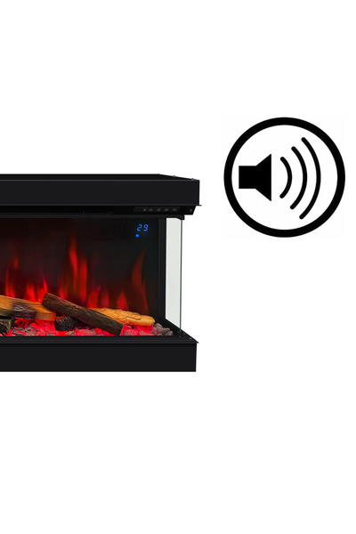 SAFECARE Semineu Electric Smart, Incorporabil 3D, cu Sunet, WI-FI, 7 culori, 100 cm,