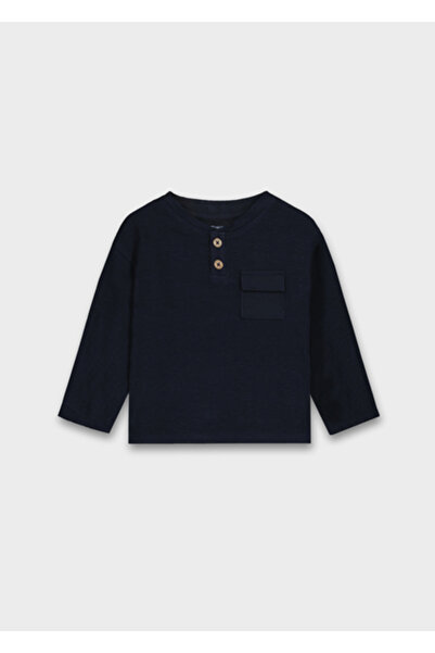 MAYORAL Navy Blue Baby Boy Long Sleeve Knitted T-Shirt 2064