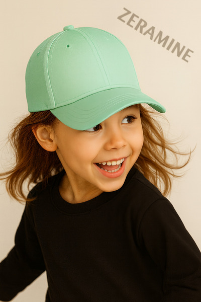 ZERAMİNE Unisex Children's Hat for Ages 5-12 Girls and Boys Adjustable Velcro