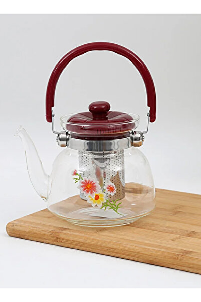 ELEGANT HOME Glass Tea Pot with Steel Filter 850ml