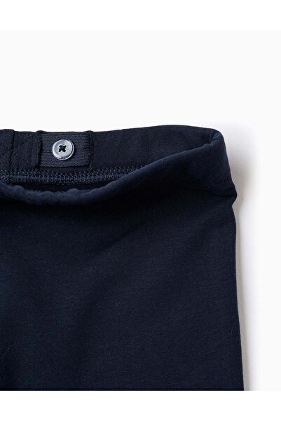 Ziddy Ruffled Leggings for Girls, Dark Blue