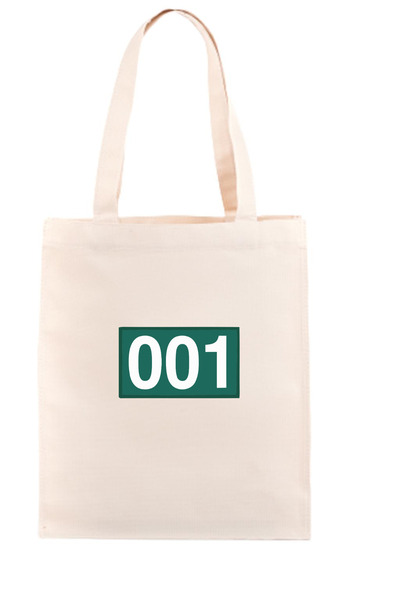 Tshirthane Squid Game Player 001 Raw Cloth Bag