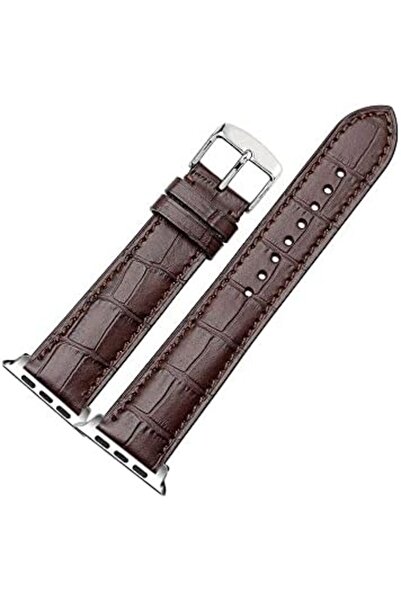 O Ozone ساعة أبل ألترا 49 مم / 45 مم / 44 مم / 42 مم | سوار جلدي | بني غامق