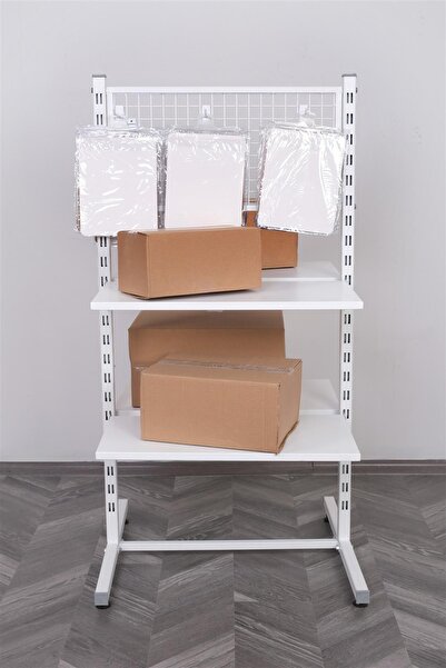 Modern Raf Eczane Raf Sistemi Çift Yönlü Beyaz