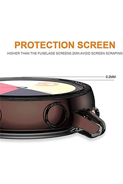 O Ozone Silicone TPU Case Compatible with Galaxy Watch 3 45mm Transparent Cover Shockproof Scratch-R