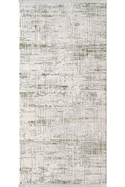 Artemis Halı Artemis Halı Özel Akrilik Dokuma Krem Yeşil Renkli Modern Halı E...