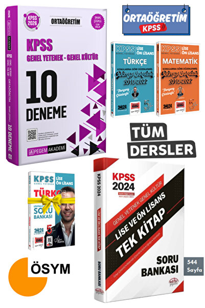 Pegem Akademi Yayıncılık 2026 Pegem KPSS Ortaöğretim Deneme+Çıkmış Sorular+Ed...