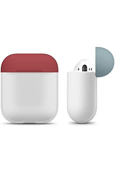 O Ozone Ozone Duo Series AirPod Case with Portable Keychain Silicone Cover for AirPod 1/Airpod 2 White