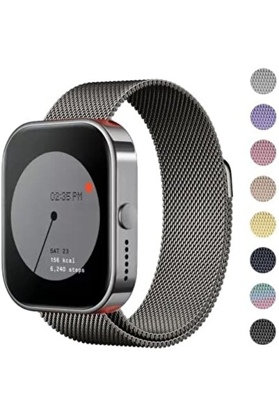 O Ozone سوار ميلانو أحادي الحلقة لساعة CMF من Nothing Watch Pro، سوار أسود