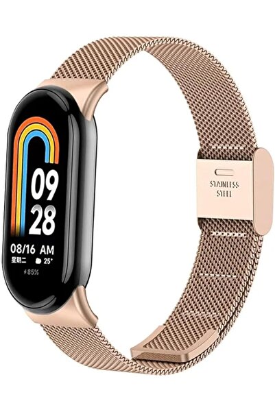 ozone Xiaomi Mi Band 8 Milanese Strap with Adjustable Buckle | Rose Gold