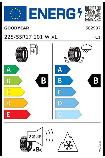 Goodyear 225/55 R17 101W XL Eagle Sport 4 Seasons Oto Dört Mevsim Lastiği (Üretim:2025)