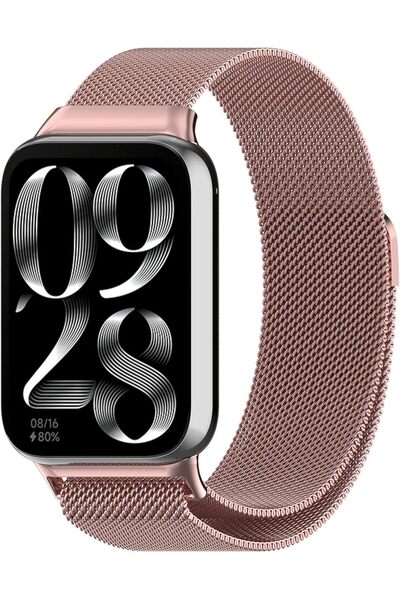 O Ozone سوار Xiaomi Mi Smart Band 8 Pro وRedmi Watch 4 Milanese Loop | وردي