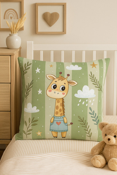 ALAMODECOR Çocuk Odası Tekli Kırlent Kılıfı
