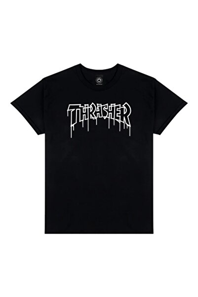 Thrasher Tricou negru One Liner