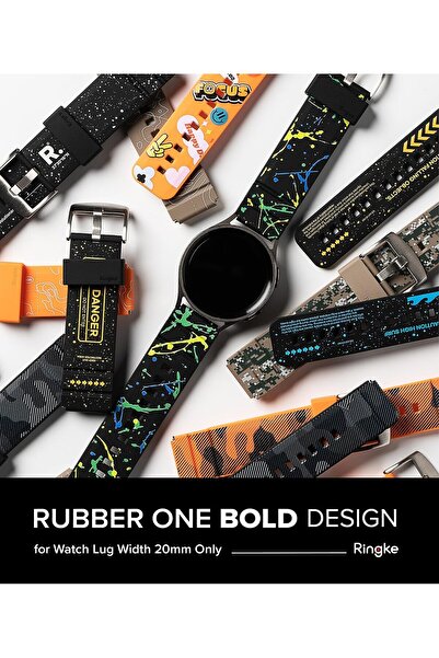 Ringke Samsung Galaxy Watch / Watch Lug Width 20mm Watch Band| Rubber One Bold Watch Straps| R