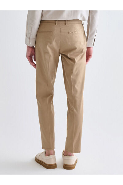 LC Waikiki Beige Standard Fit Gabardine Men's Trousers