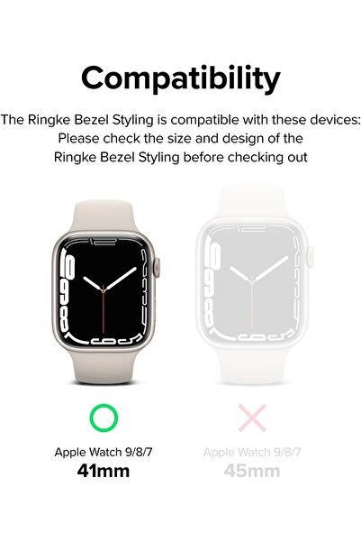 Ringke Apple Watch 8 / 7 41mm | Bezel Styling| Rose Gold (41-02)