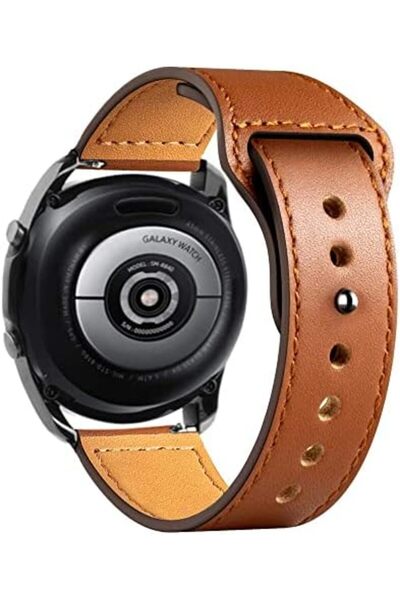 O Ozone ساعة سامسونج جالاكسي 4 مقاس 40 مم/44 مم/كلاسيك | سوار معصم جلدي | بني...