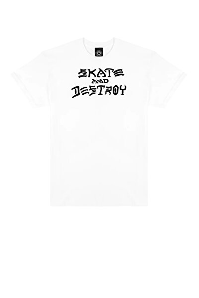 Thrasher Tricou alb Skate And Destroy