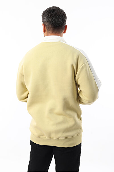 Rodrigo Ανδρικό φούτερ με κουμπιά, με μισό μέγεθος, από βαμβακερό μαλακό εσωτερικό φλις, με κουκούλα και γιακά πόλο