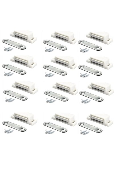 tify Mıknatıslı Plastik Mobilya Dolap Kapak Sineklik Çıt Çıt Kilit 12 Adet