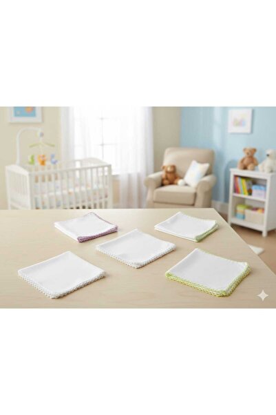 Baby Bakkal 10 Pcs 20X20 Wipes 100% Cotton for Girl Babies