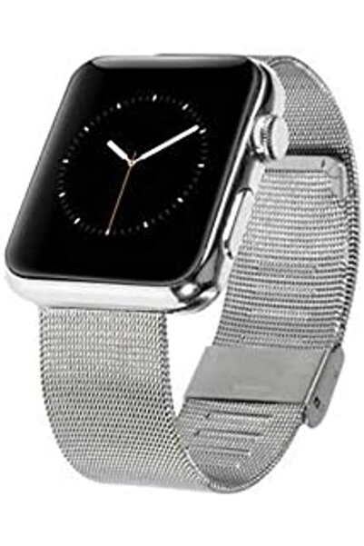 ozone سوار معدني لساعة Apple Watch (42 مم، فضي)