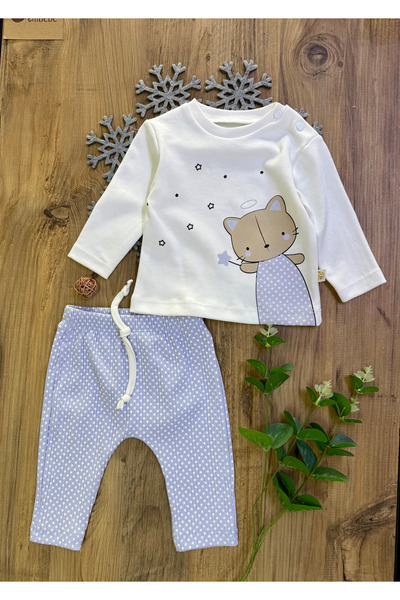 CemBebe Seasonal Long Sleeve Cotton Combed Leggings Set for Babies