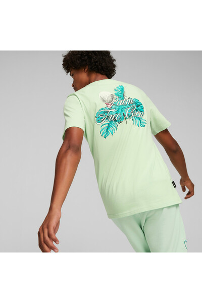 Puma Mens x PALM TREE CREW Graphic T-Shirt - Green