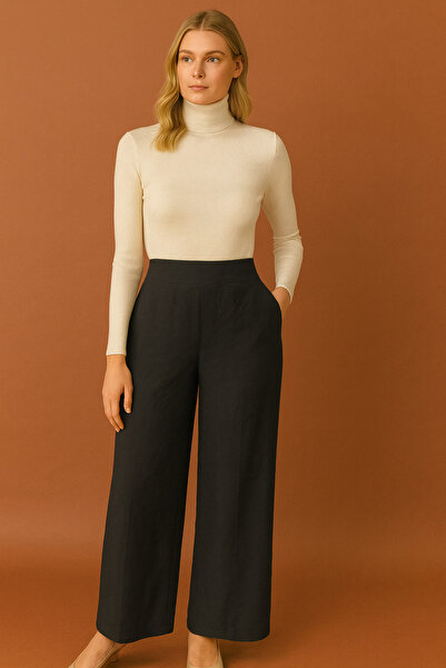 Gazella 796 BELİ LASTİKLİ BOL PAÇA PANTOLON #02-25#