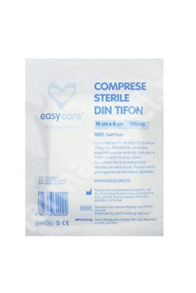 Other Comprese sterile din tipon taiate, 10 x 8cm, 50 bucati, EasyCare