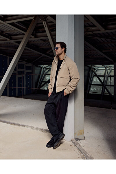 Renvo butik Casual Style Men's Oversize Zippered Slim Jacket