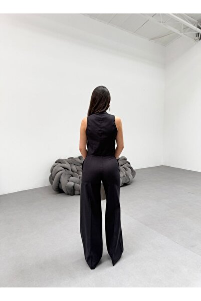 goopall Тосканський льняний піджак з кружевим коміром, одним ґудзиком і брюками