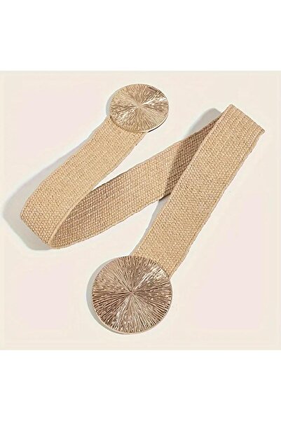 MODAM HİFA Imported Straw Belt Women's Belt Dress Belt Shirt Belt Waist Belt Coat Belt