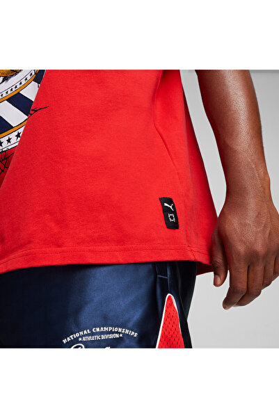 Puma Mens Showtime Basketball T-Shirt 3 - Red