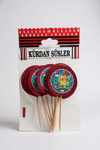 Cadde Süs Pokemon Temalı Kürdan Süs 20`li